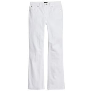 J.Crew Mid-Rise Flare Crop Jeans Signature Stretch in White BO933 Size 27